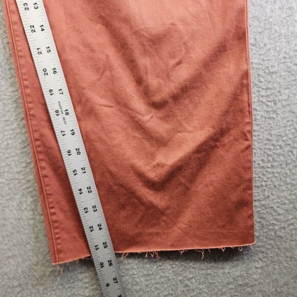 BDG Urban Outfitters Pants Womens 4 Brown Wide Leg Cropped High Rise Raw Hem - Picture 14 of 16